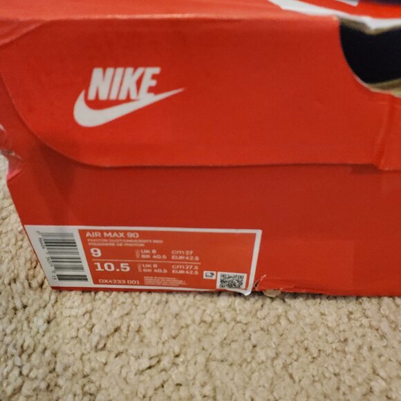 DS Nike Air Max 90 Mens running shoe sz 9 Photon Dust/university red silver